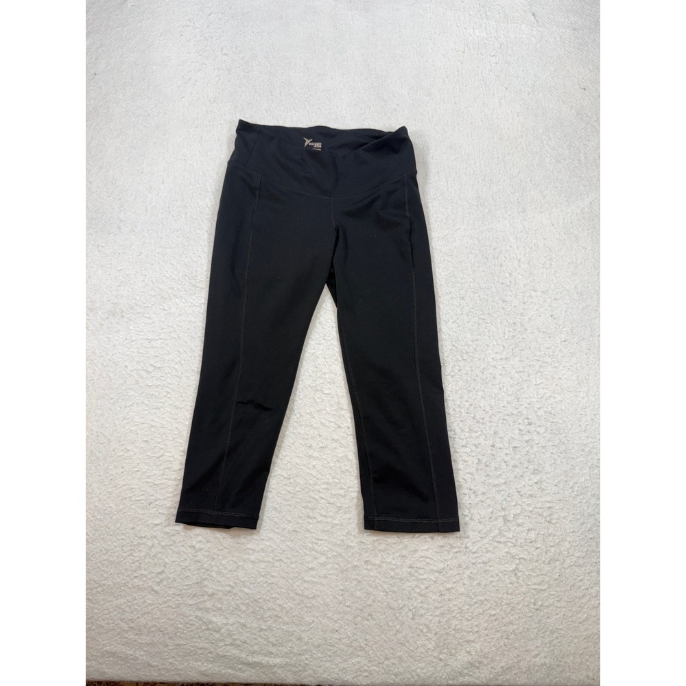 Old Navy Active Go-Dry Black Compression Capri Leggings Womens Medium M